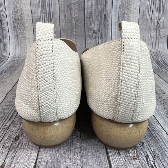 Jeffrey Campbell Viona Lizard Embossed Loafers Pointed Toe Sculpted Boho Heel 10 - Picture 4 of 12